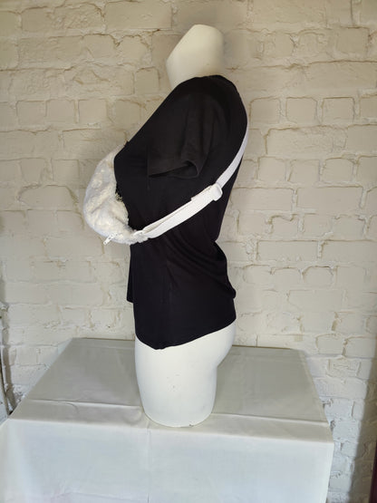 banane en tissu poils blanc