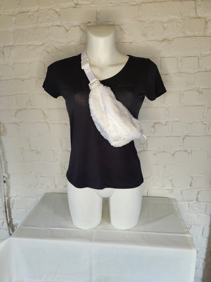 banane en tissu poils blanc