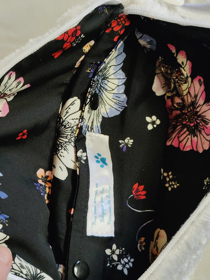 banane en tissu poils blanc