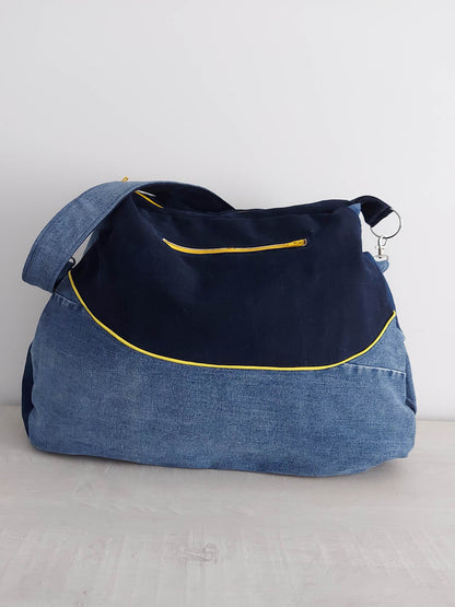 Sac Salem en jean et patch pop